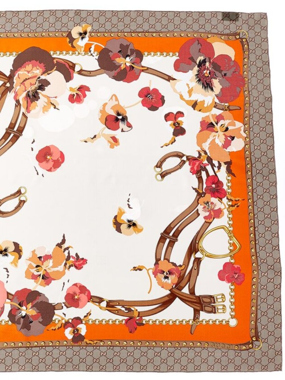 Gucci Silk Scarf Monogram Floral - Picture 2 of 9